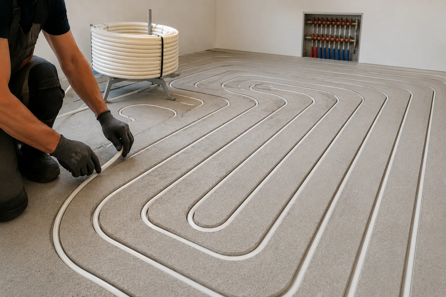 ingefreesd sleuven voor vloerverwarming